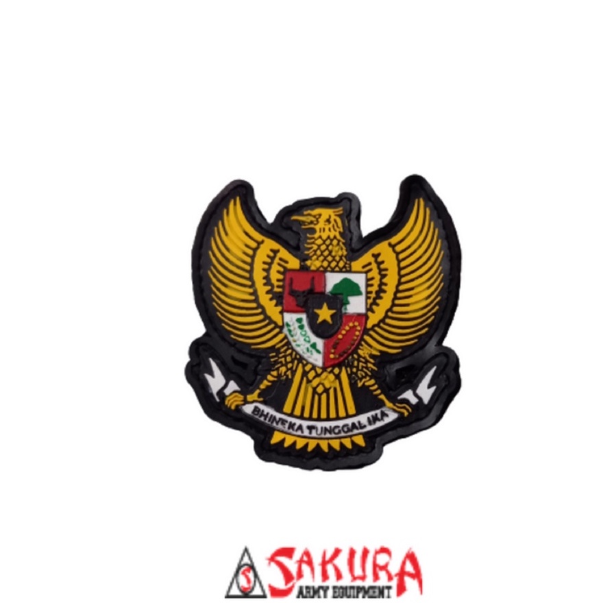 Patch Rubber Velcro GARUDA Perekat Tempelan Karet Garuda