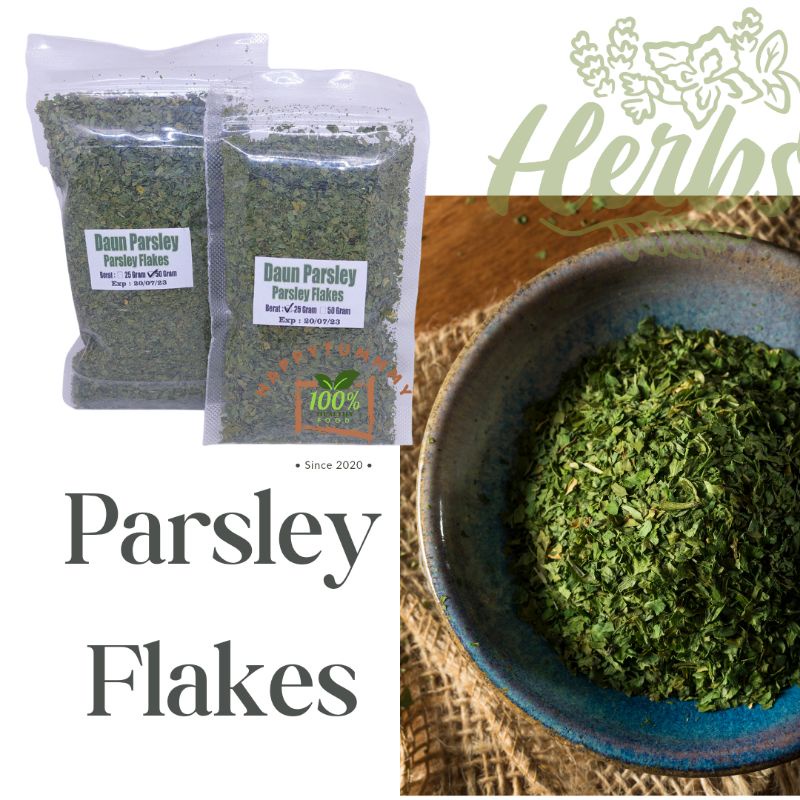 HPT - Daun Parsley Kering/Dried Parsley/Parsley Flakes/Peterseli Kualitas Premium