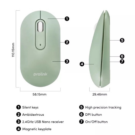 Mouse WirelessProlink GM-2001 maca