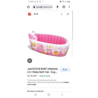 Sugar Baby Bath Tub Splash / Bak Mandi Anak