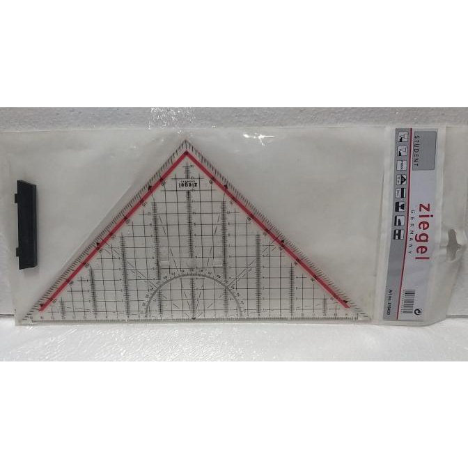 [COD] Penggaris Segitiga Pegangan Ziegel 819430 30cm KOMPLIT Kode 1210