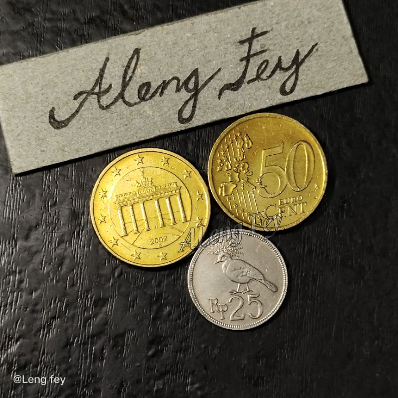 koin asing Euro Jerman 50 Cent