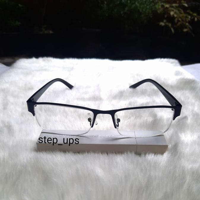 kacamata baca plus anti radiasi type gantung frame besi pria wanita