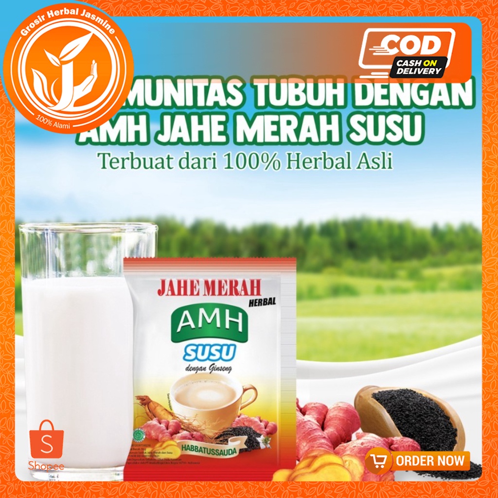 

Jahe Merah Mix Amanah AMH Original | AMH Susu Jahe Original Renceng