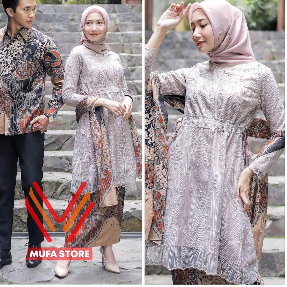 Best Seller Batik Couple Kebaya Modern Kebaya Wisuda Tunangan Lamaran Baju Kondangan Terbaru 2022