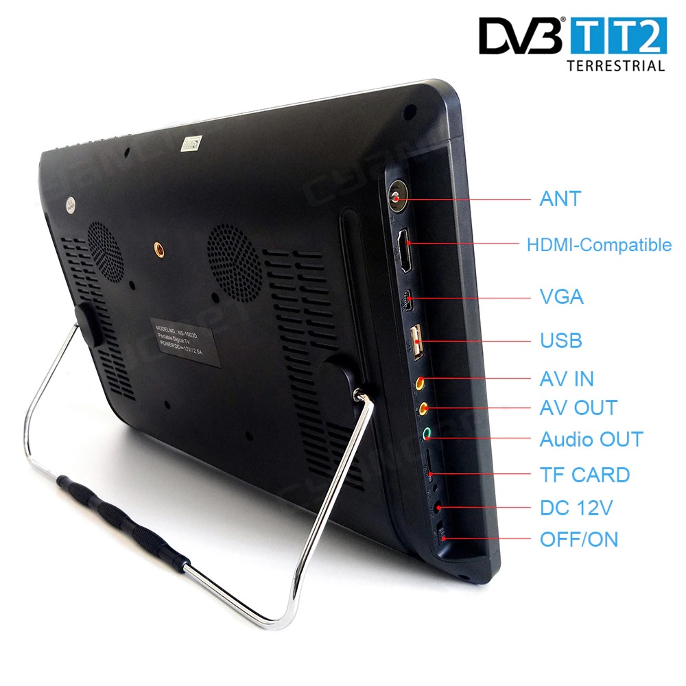 TV Portabel Digital 12.1 inch - Support Siaran Digital FREE ANTENA DIGITAL dan ANDROID TV BOX!!!