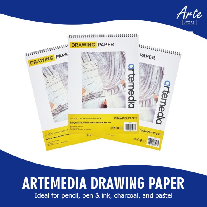 

Hemat Kertas Gambar - Artemedia Drawing Paper Spiral A5 / A4 / A3 Diskon