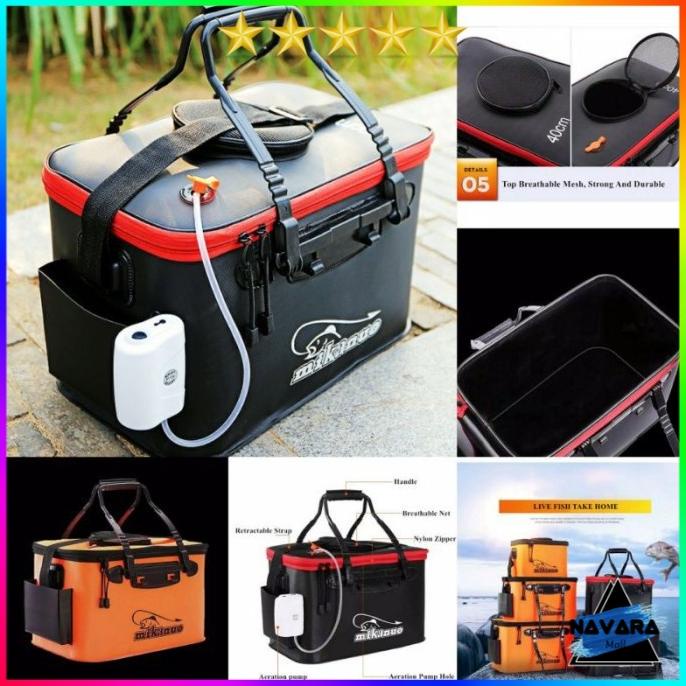 TAS PANCING TEMPAT UNTUK UDANG TAS MANCING PERLENGKAPAN MEMANCING / TEMPAT UMPAN IKAN HIDUP TERLARIS