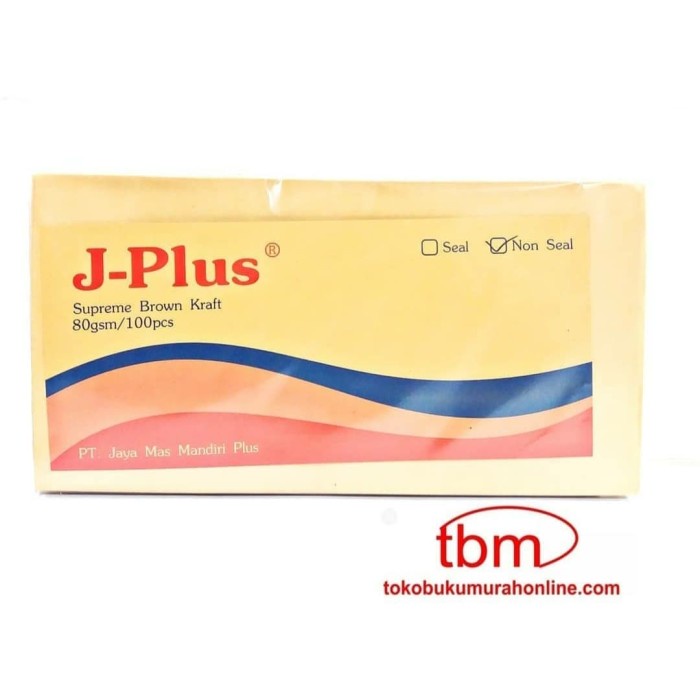 

AMPLOP B J-PLUS NON SEAL 80GSM 100 LEMBAR / AMPLOP NON PEREKAT