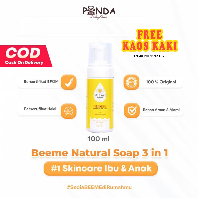 BEEME Natural Soap 3 in 1 with Honey &amp; Lemongrass Ibu dan Anak