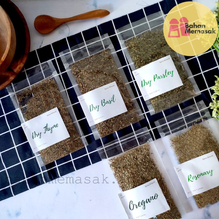

Herbs Dried Parsley/ Rosemary/ Oregano/ Dried Basil/ Dried Thyme