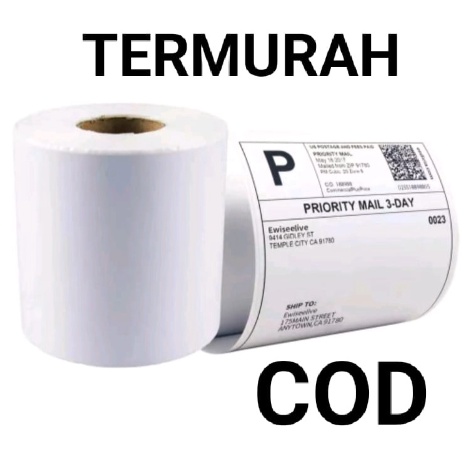 

Label Barcode murah Kertas Sticker Thermal Resi 100x150mm 250pcs