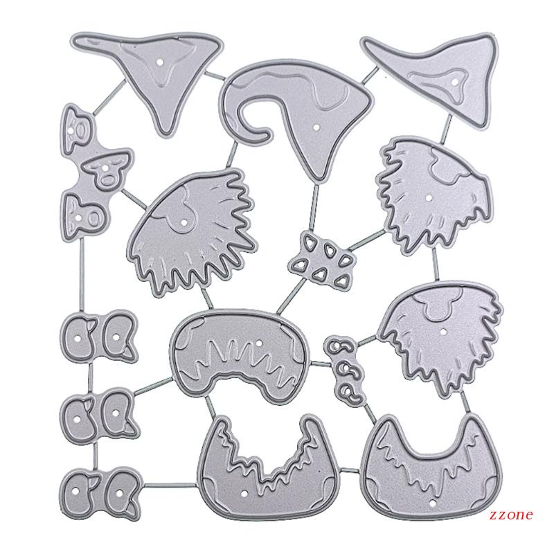 Cetakan Stensil Cutting Dies Motif Gnome Natal Bahan Metal Untuk Scrapbook / Craft DIY