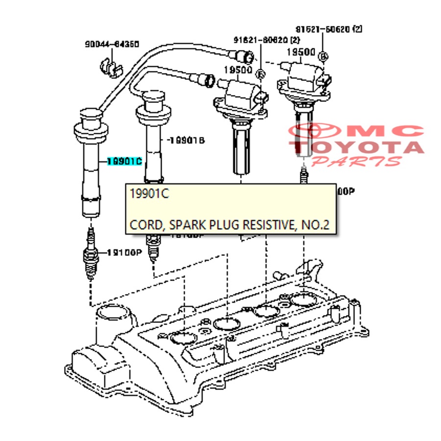 Kabel Busi Avanza Xenia Panjang/Plug Non VVTI 90048-58298