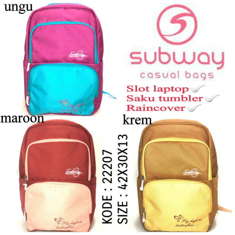 TAS RANSEL SEKOLAH PEREPUAN BACKPACK BY SUBWAY 22207