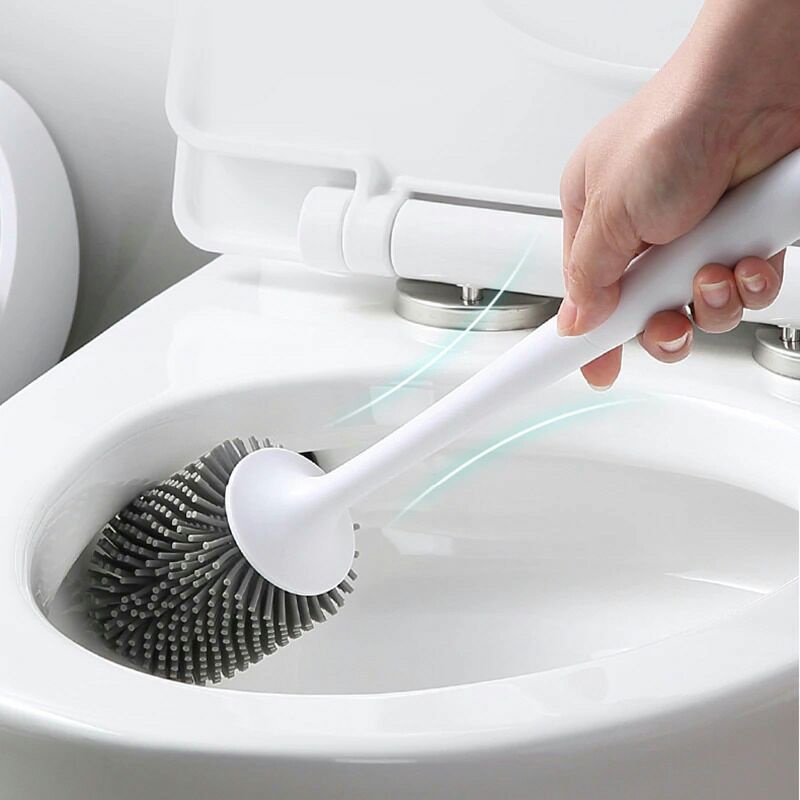 Ecoco Sikat Toilet Wc Silicone Brush Wall Mounted e2023 Black