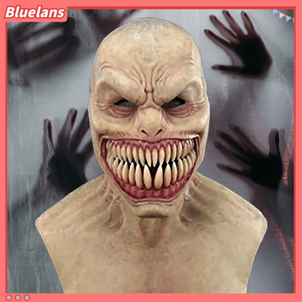 Penutup Kepala Mulut Wajah Model Gigi Terpisah Realistis Untuk Halloween