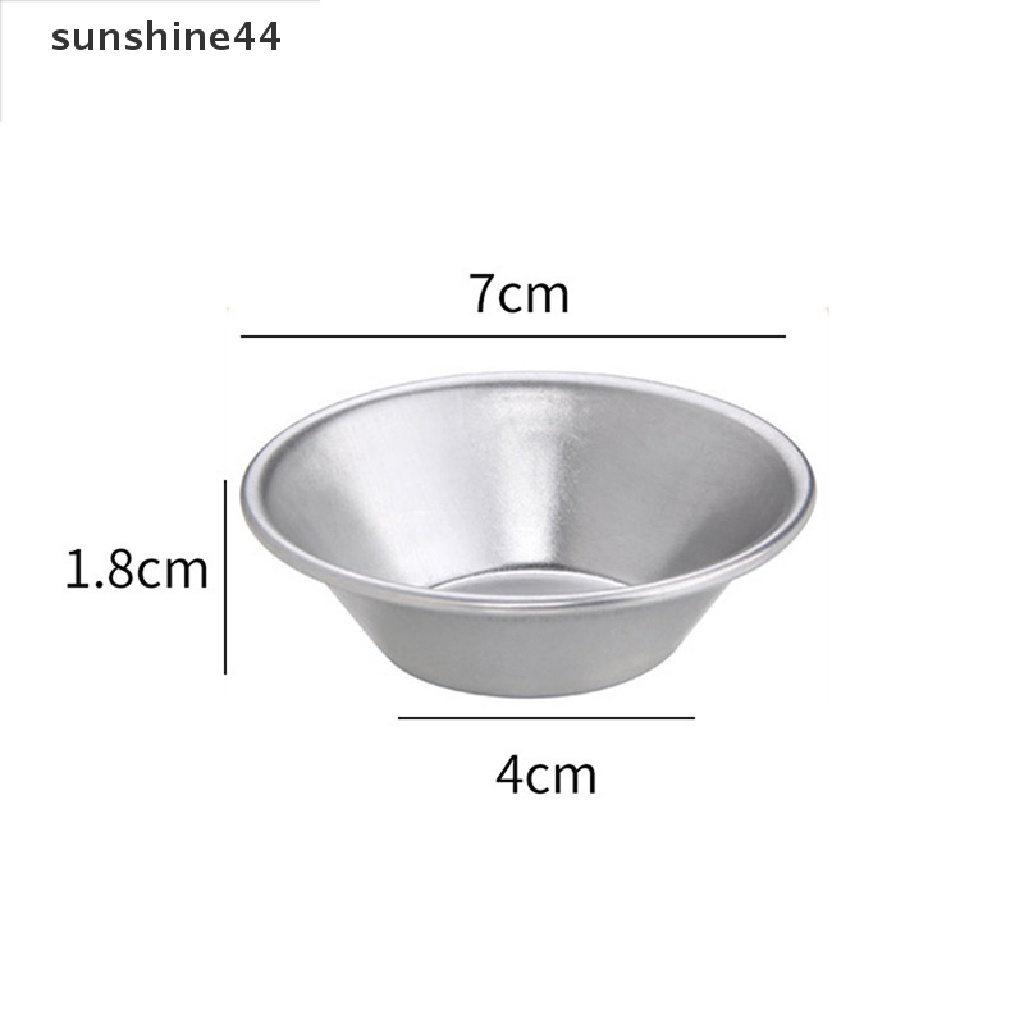 Sunshine 10pcs Cetakan Cupcake / Egg Tart Bahan Aluminum Alloy