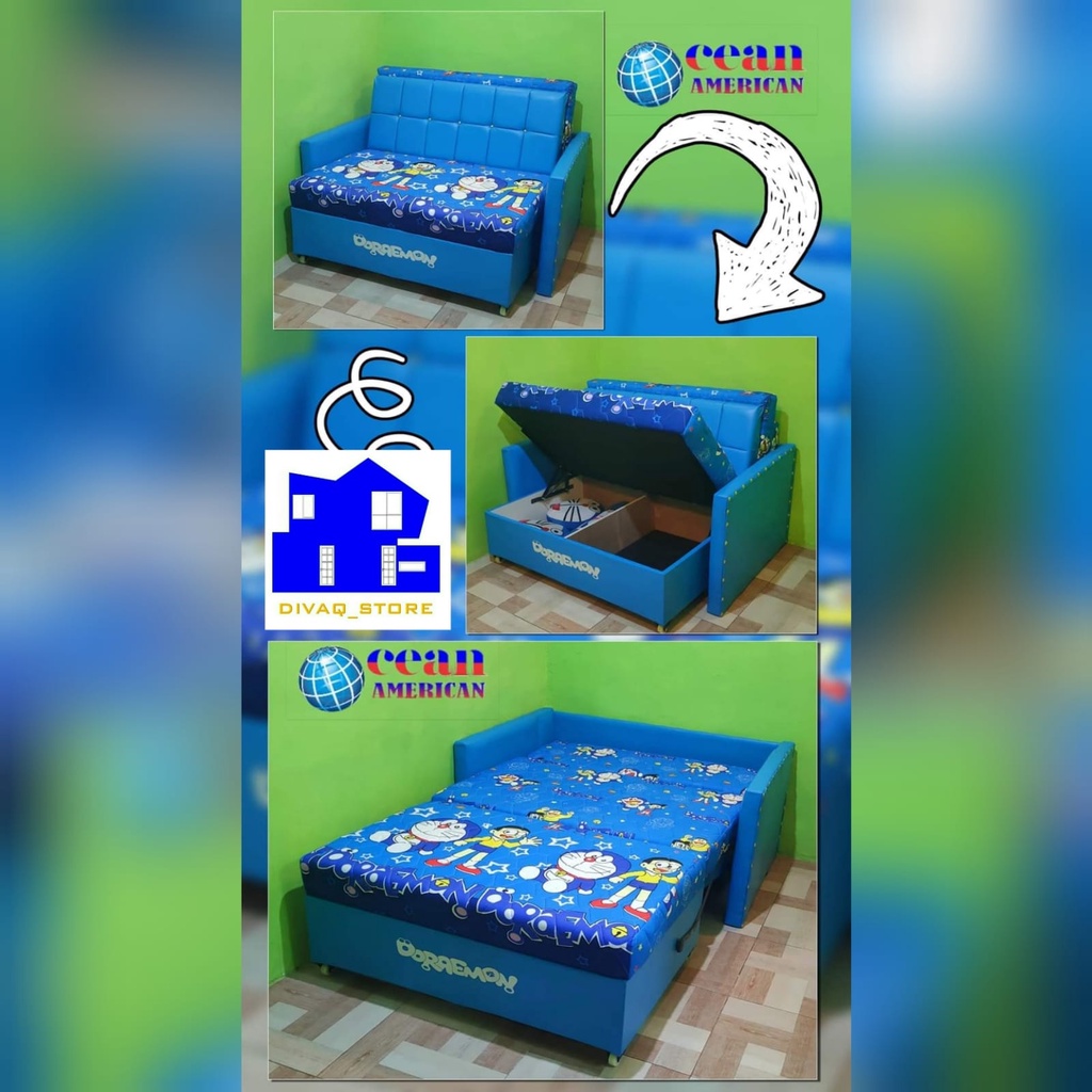 Sofa Bed Karakter Animasi Doraemon (Khusus wilayah surabaya sidoarjo & sekitar jawa timur)