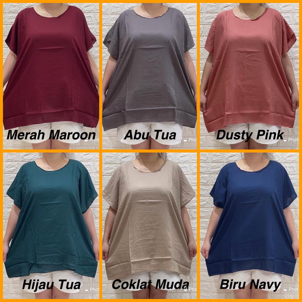 BAJU BLUS NECI SANTAI JUMBO RAYON PREMIUM FIT TO 4XL NEW COLOR REAL PICT