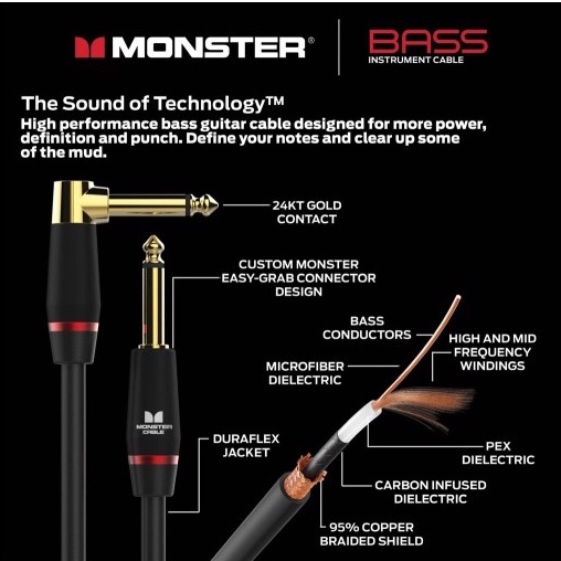 Monster Prolink Monster Bass Instrument Cable ( MONSTER CABLE )