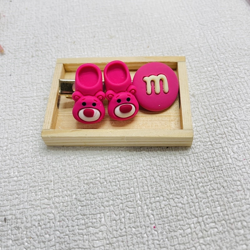 RESIN DOVE STRAWBERRY TEDDY CLAY/ MATRIAL KERJAJINAN TANGAN