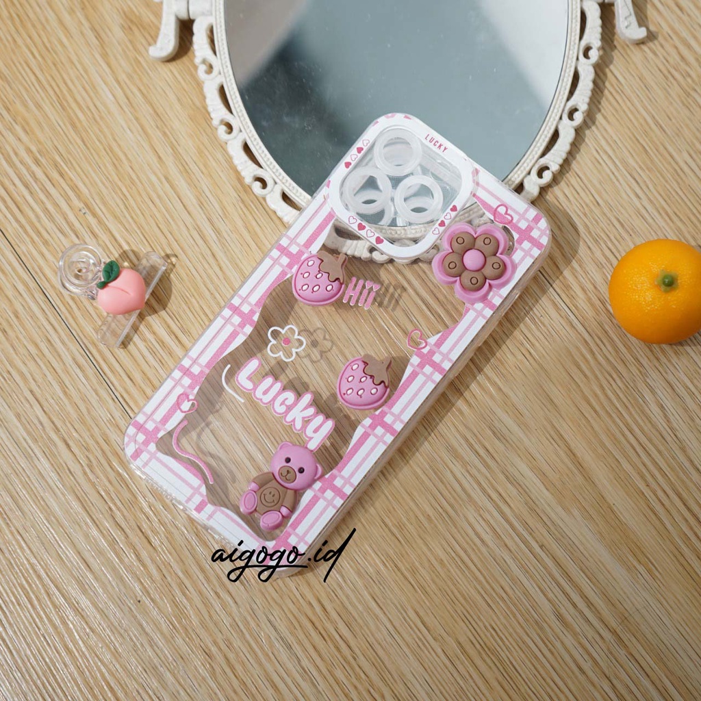 [3D5] - Softcase Transparant Motif Timbul VIVO Y21 Y21S Y21T Y21A Y33S Y33T - Softcase Bening Motif 