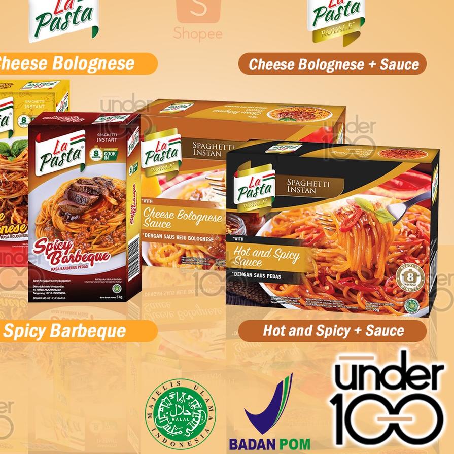 

ㅀW ❤ Under100 ❤ LA PASTA Royale Spicy Barbeque | Cheese Bolognese | Hot and Spicy Sauce | Cheese Bolognese Sauce | Pasta Instant | Spaghetti Instant | Makanan Instant | BPOM LANGSUNG ORDER 2597 ♠