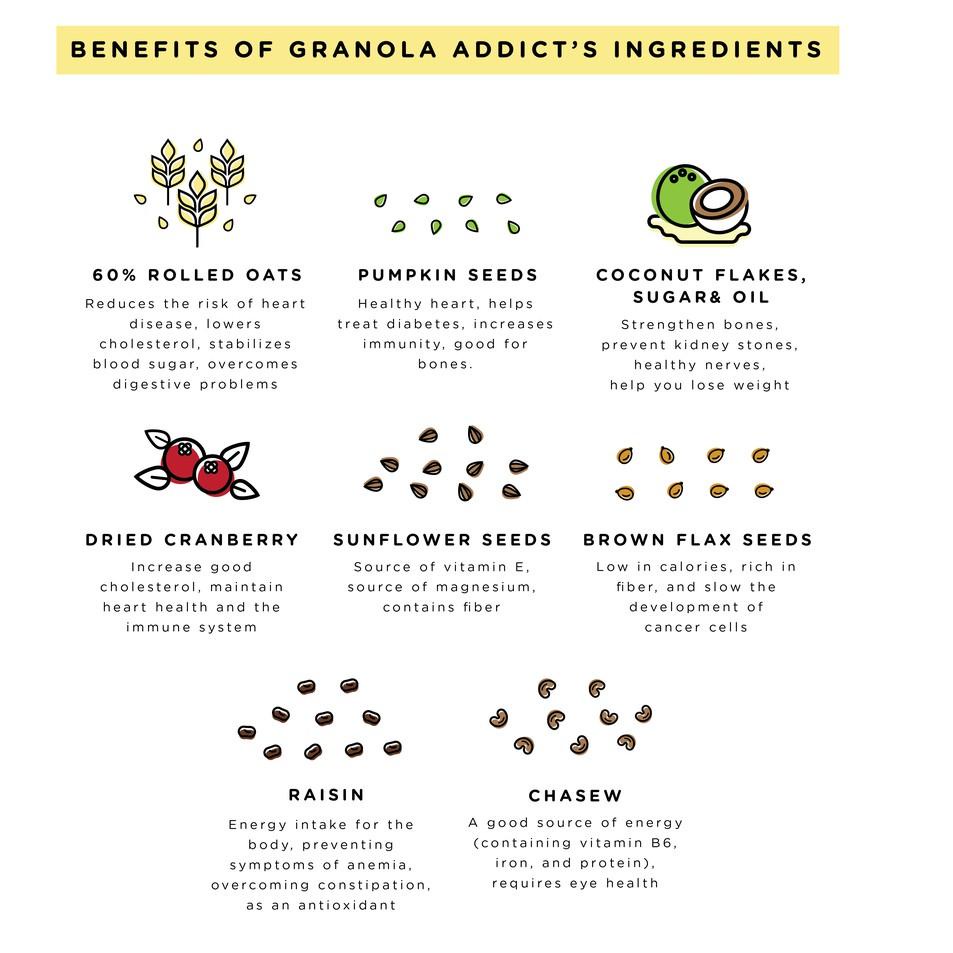 

9.9 MALL Granola Addict - Salted Caramel 150g serbuuu !