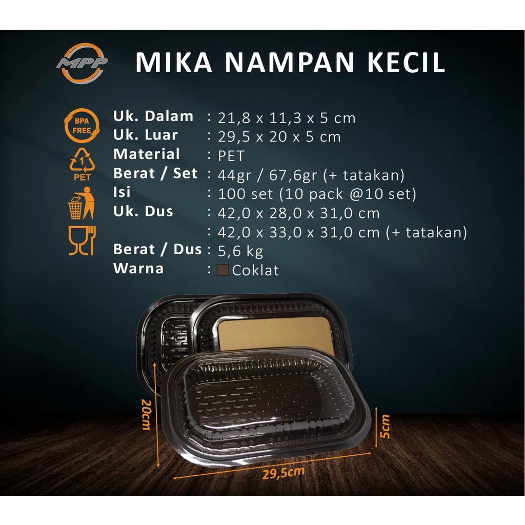 MIKA NAMPAN KUE/ NAMPAN HANTARAN KUE BASAH ISI 10 PCS