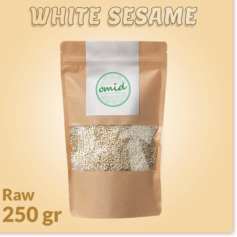 

Promo Terbatas--250 gr - Organic White Raw Sesame | Biji Wijen Putih Mentah Organik