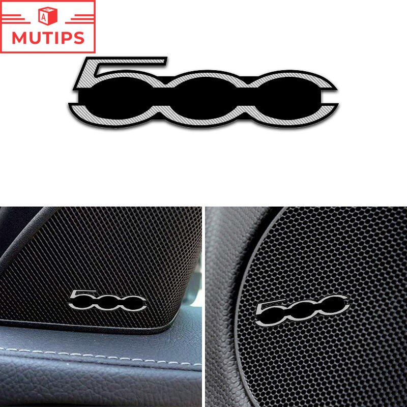 Fiat 4Pcs Sticker Dekorasi Speaker Mobil Bahan Alloy Untuk Stilo Punto Argo Bravo Palio 500