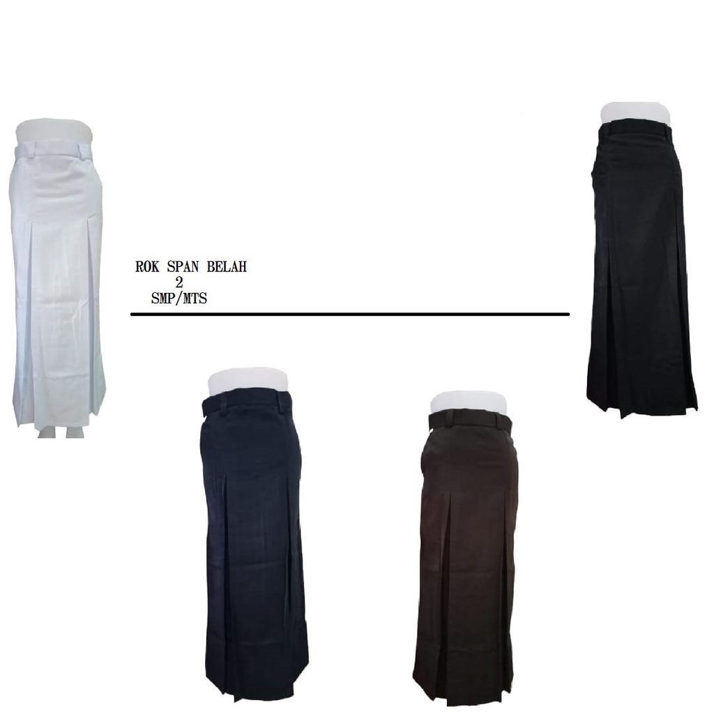 rok span belah 2 seragam sekolah SMP/MTS