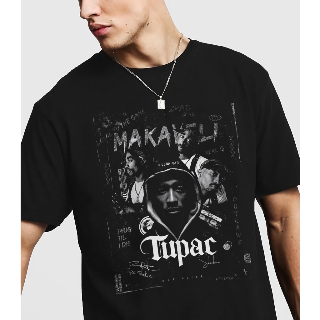 Kaos Band Rapper Sweet Tupac Makaveli Tshirt Merchandise