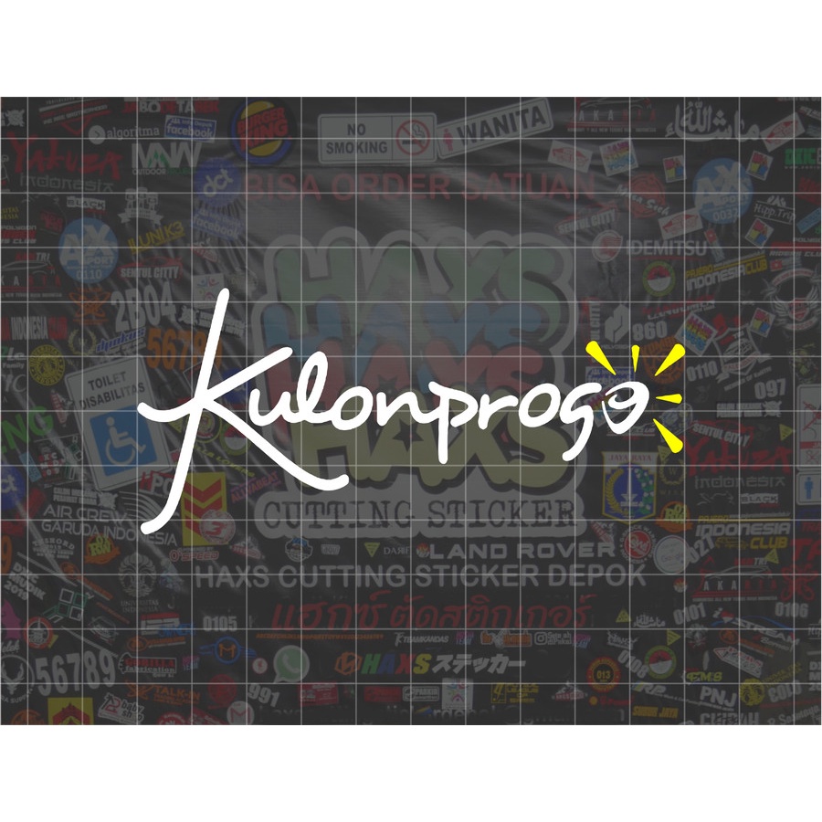 Cutting Sticker Kulonprogo Ukuran 10 Cm Untuk Motor Mobil