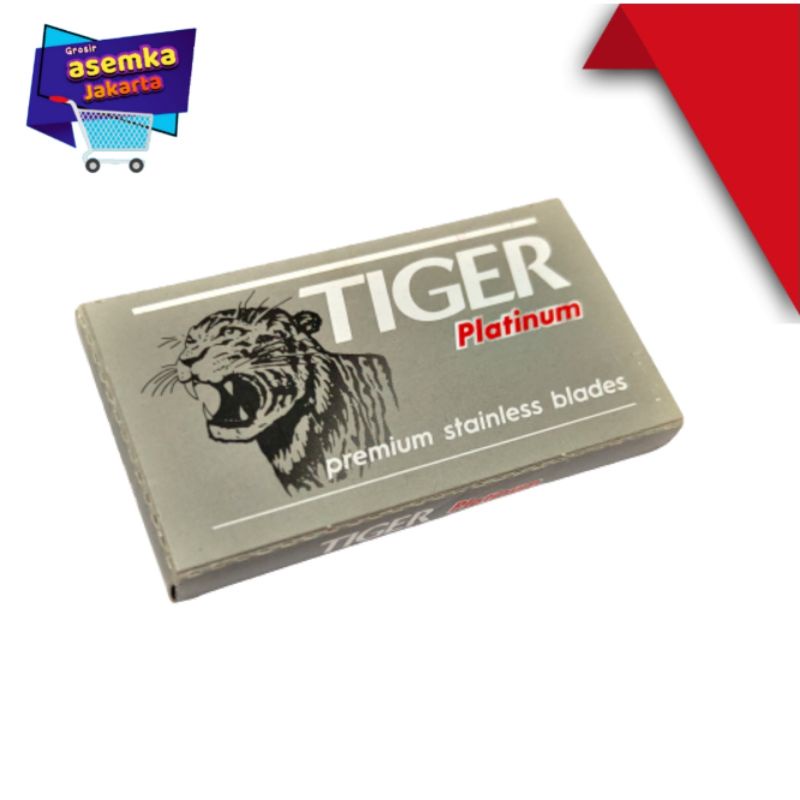 Silet Tiger Platinum Premium stainless Blades isi 100 pcs