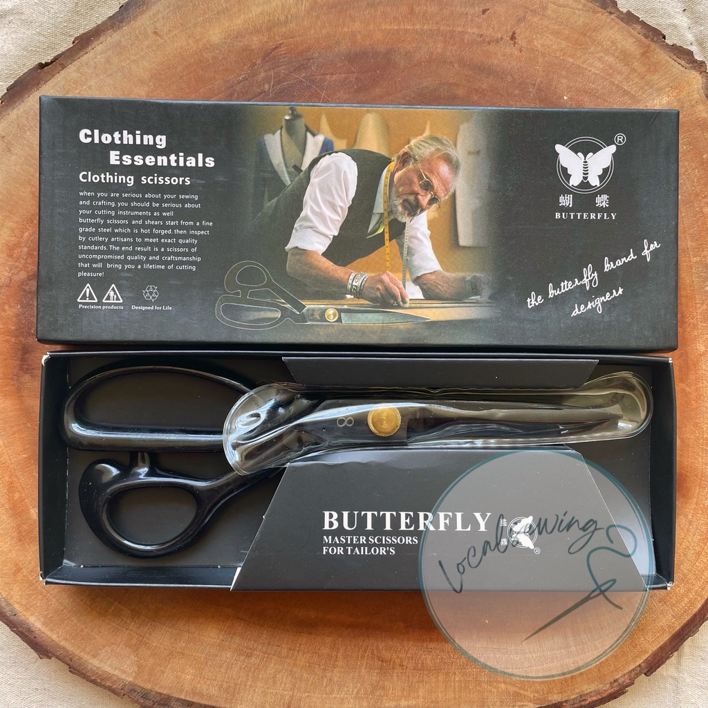 Butterfly Gunting Kain / Gunting Bahan / Gunting Bahan Kain Butterfly Baja Hitam 8inch & 9inch