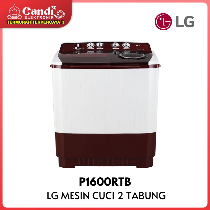 LG MESIN CUCI 2 TABUNG 16 KG P1600RTB