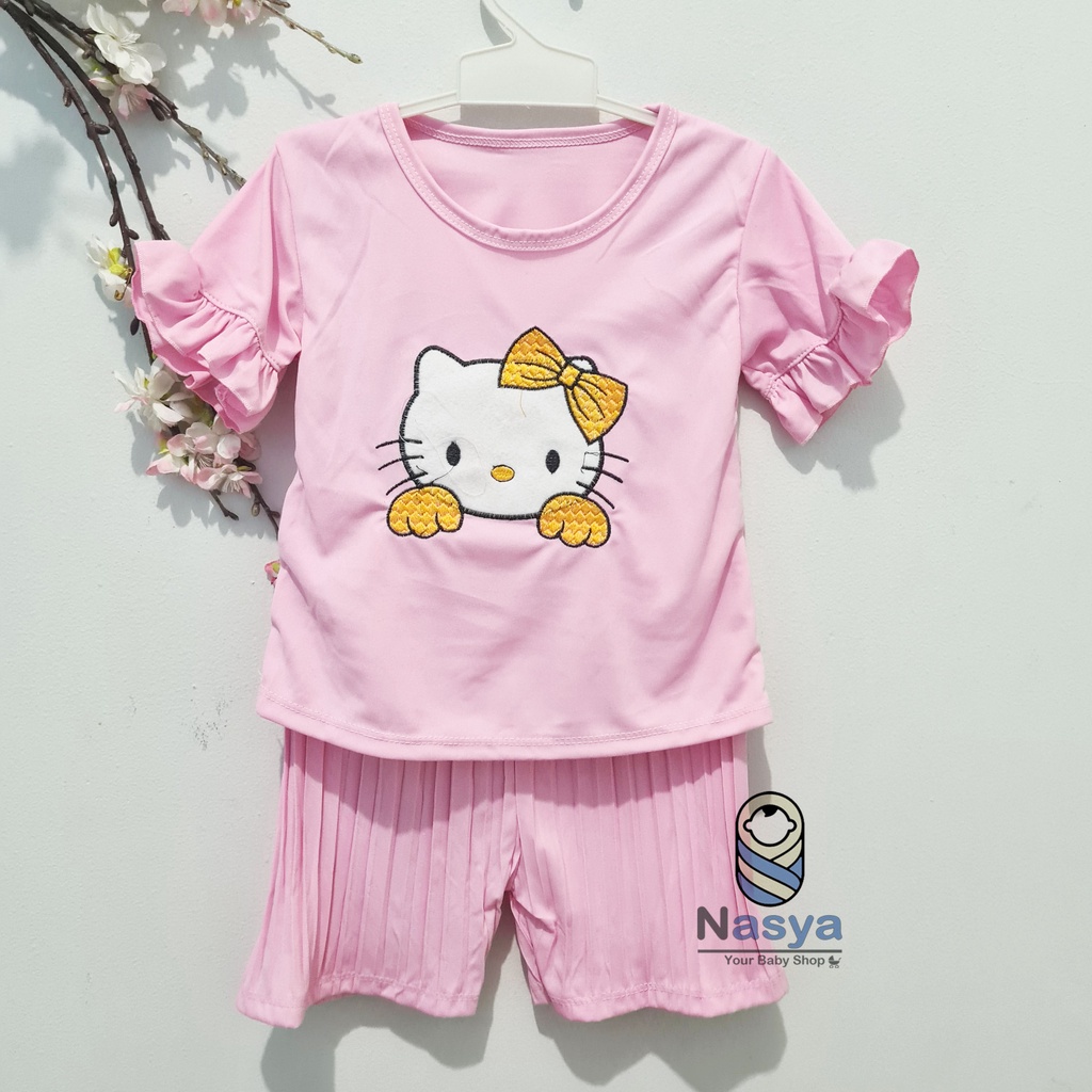 (MM-015) Setelan baju bayi 3-12 bulan motif cartoon hewan lucu