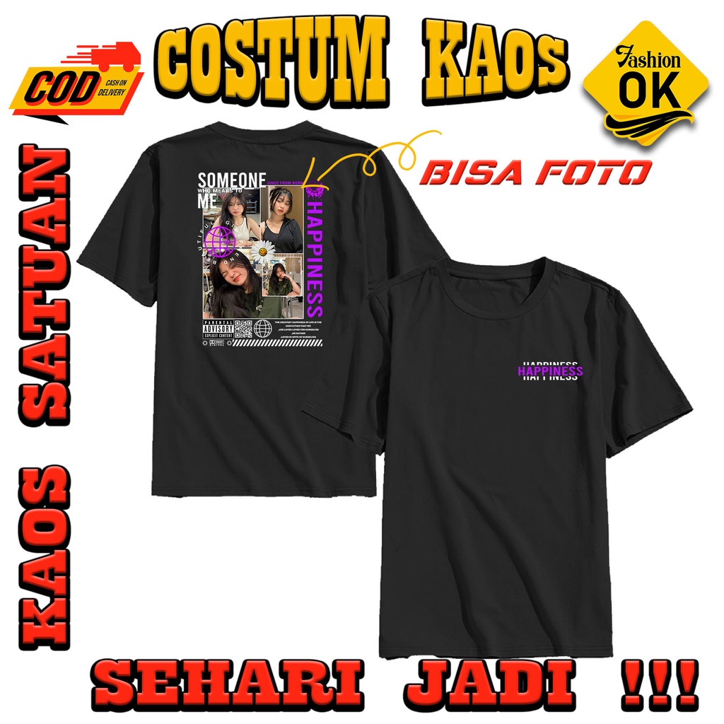 Kaos Custom Foto Aesthetic Murah  Kaos Sablon Satuan  Kaos Sablon Digital Premium  Kaos Custom Stree