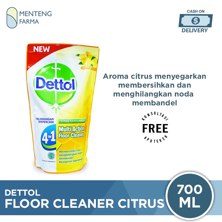 Dettol Multi Action Floor Cleaner Citrus 700 ML - Pembersih Lantai