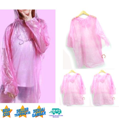 Jas Hujan Plastik Sekali Pakai Rain Coat Import Murah - Lovelybutik