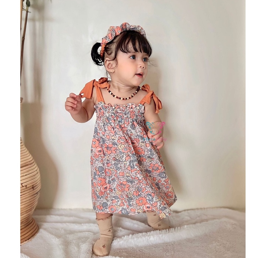 PROMO 7.7 plazababyku  NICOLE summer dress bayi rayon bonus headband scrunchie new2 BUBIBEE