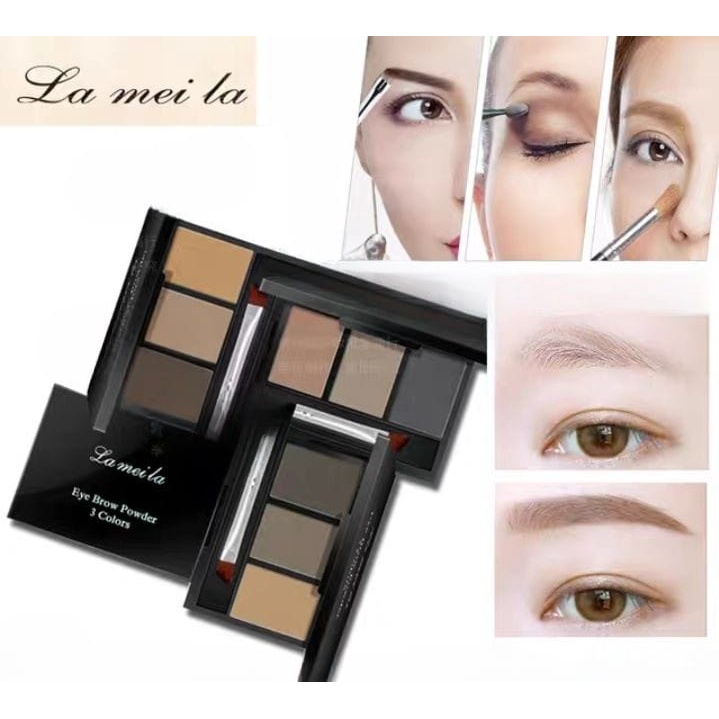 Lameila 3 Color Eyebrow Powder By AURORA 3605