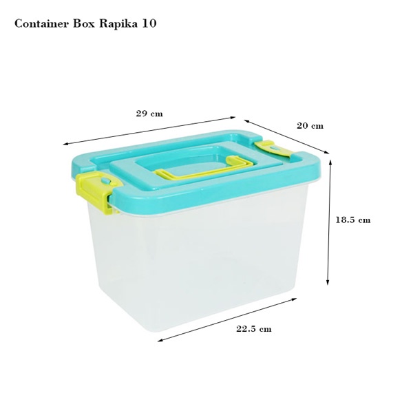 Tempat Box Penyimpanan container box rapika 10 transparant