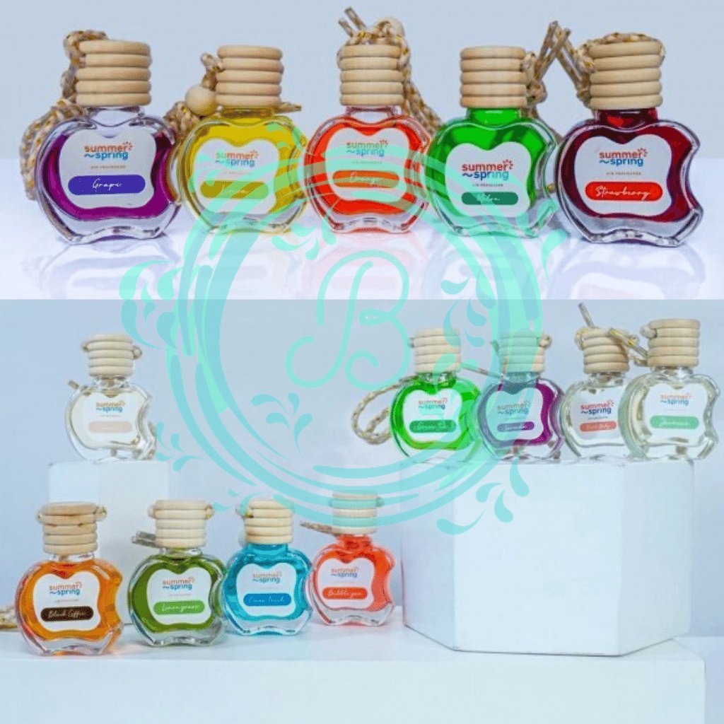 Summerspring Botol Apel Air Freshesner 10ml Pengharum Penyegar Ruang Mobil Summer Spring Pewangi Ruangan Kamar Tidur Mandi Parfum Toilet Dapur Rumah Lemari