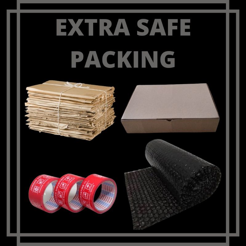 

[ EXTRA SAFE PACKING ] BURBLE WRAP+LEMBAR KARDUS+LAKBAN FRAGILE+KARDUS BOX