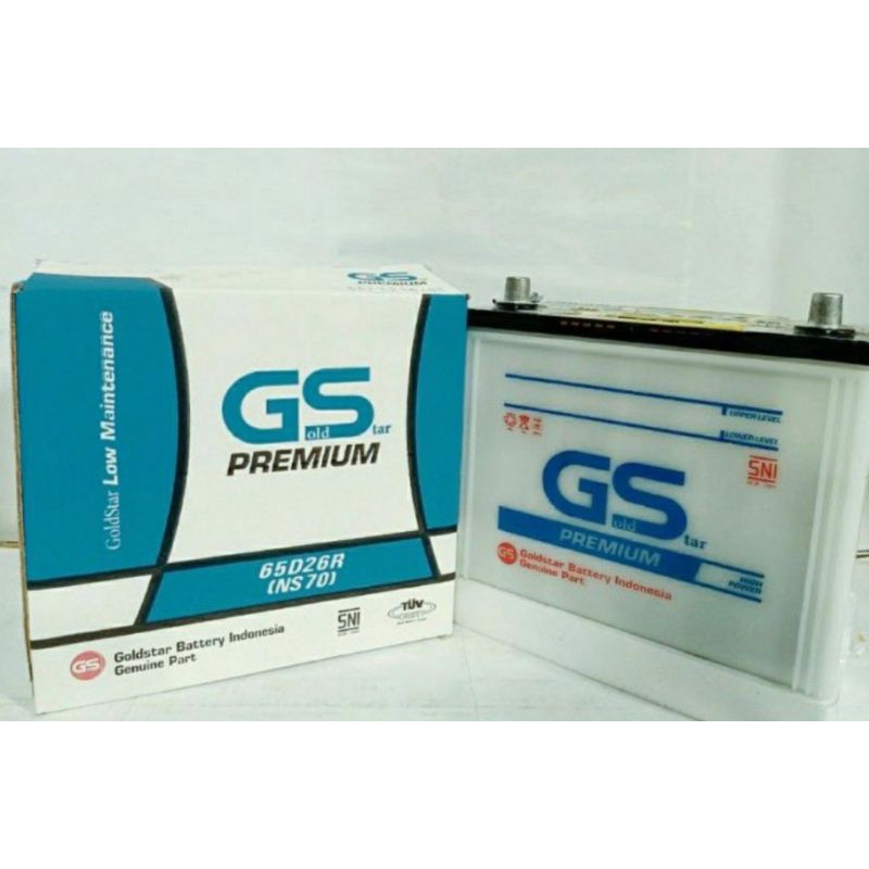 Jual AKI MOBIL PREMIUM ORIGINAL 65D26R NS70 AKI BASAH 12V 65AH | Shopee