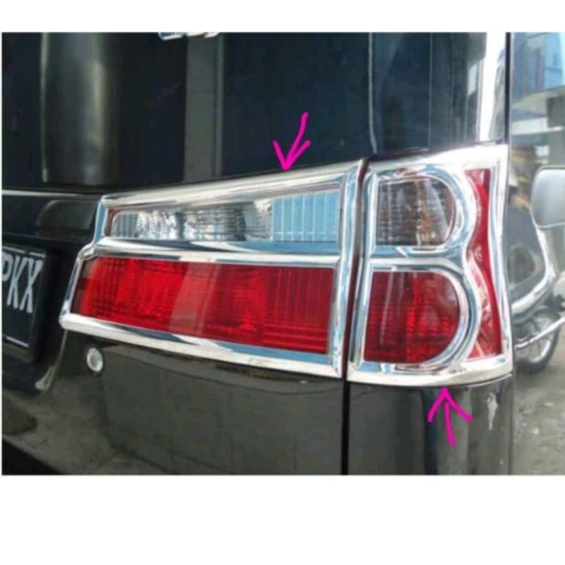 GARNISH LAMPU BELAKANG LUXIO CHROME.