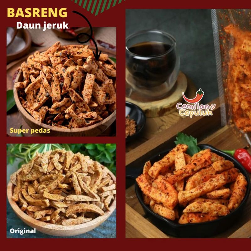 

stik basreng pedas I daun jeruk | cemilan kekinian 70 gram